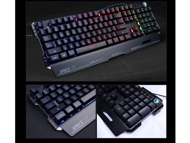 sades k8 blademail wired computer usb gaming keyboards for pc mac gamers